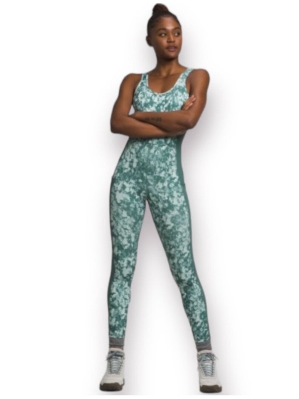 NWT The North Face Dune Sky Sage Green Sleeveless Long Onesie in Women's Large